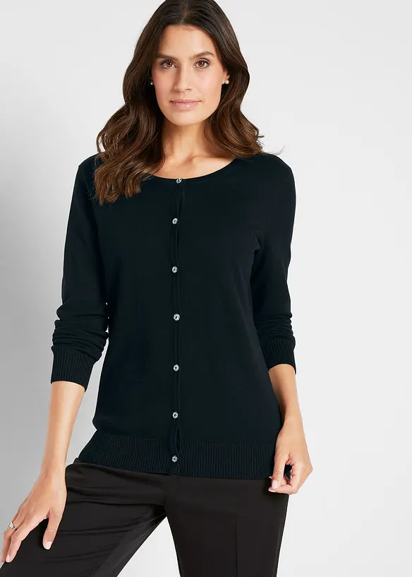 Gilet ajusté en fine maille, bonprix