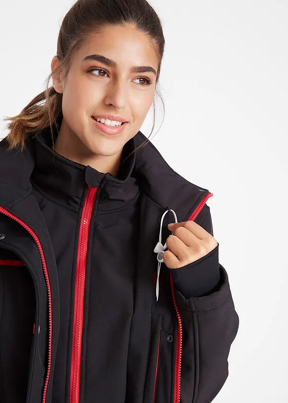 Longue parka en softshell extensible et déperlant, bonprix