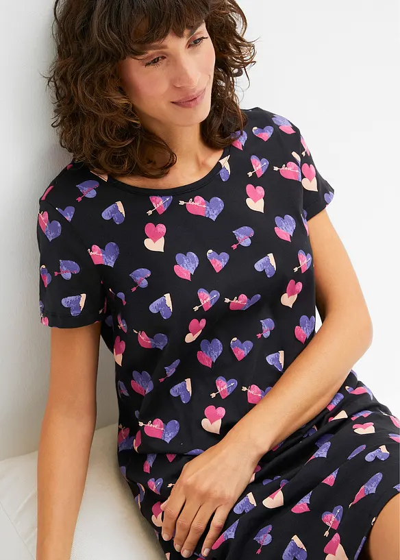 Chemise de nuit courte 100% coton, bonprix