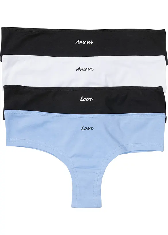 Lot de 4 slips br&eacute;siliens, bonprix