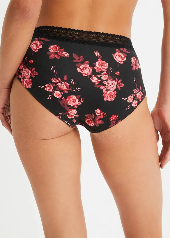 Lot de 4 culottes Maxi avec coton et dentelle, bonprix