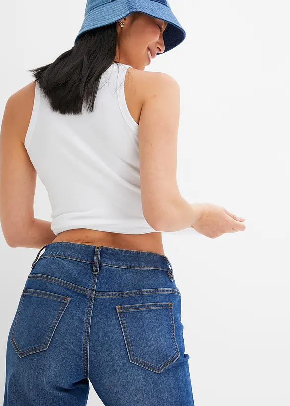 Jean large taille mi-haute, extensible, bonprix