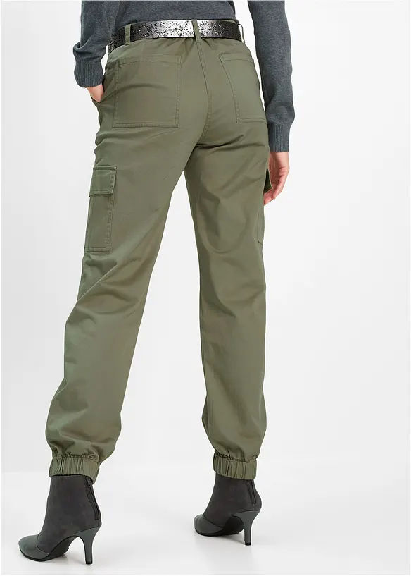 Pantalon cargo en coton extensible, bonprix