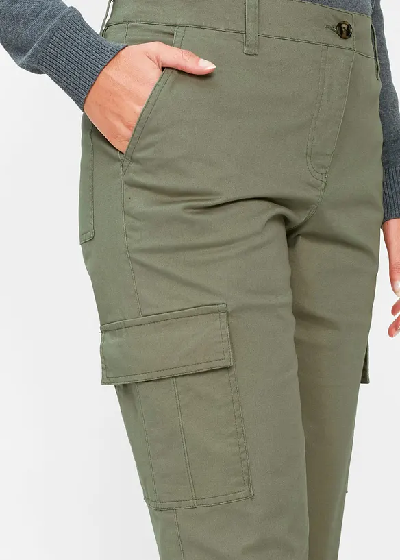 Pantalon cargo en coton extensible, bonprix