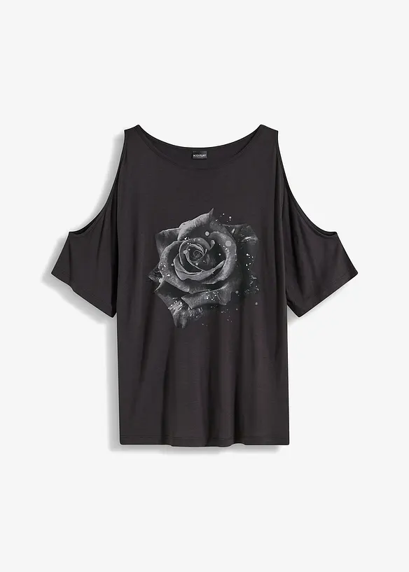 T-shirt à épaules dénudées en viscose, bonprix