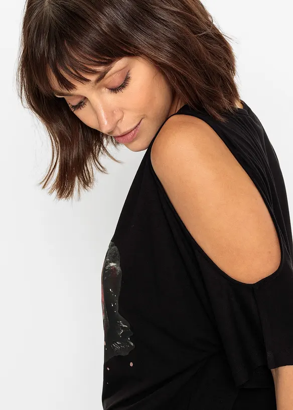 T-shirt &agrave; &eacute;paules d&eacute;nud&eacute;es en viscose, bonprix