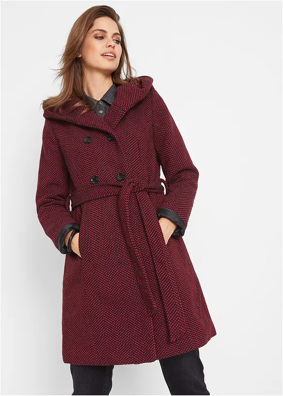 Manteau court en laine mélangée, bonprix