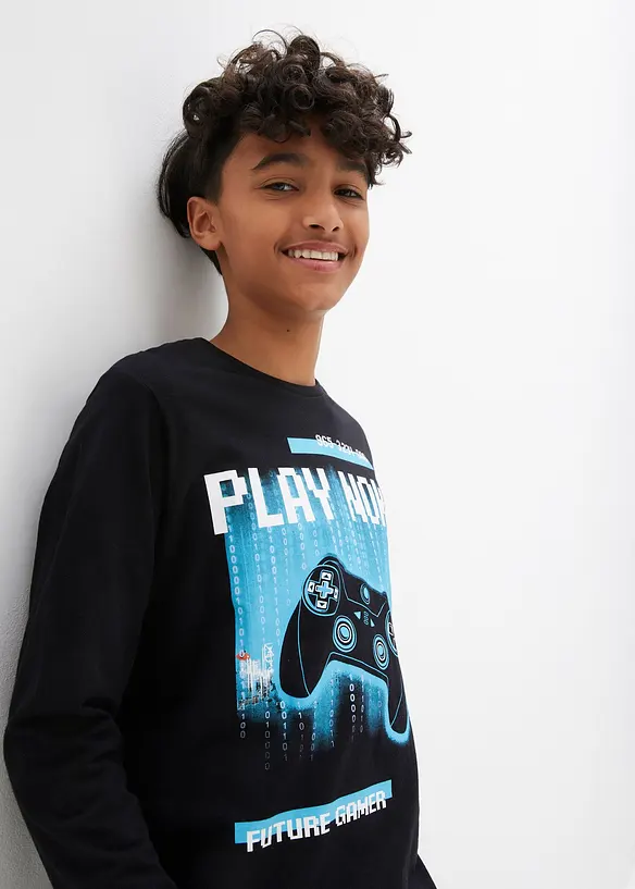 T-shirt manches longues 100% coton, bonprix