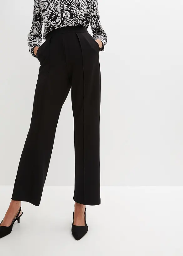 Pantalon &eacute;lastiqu&eacute; en interlock &eacute;pais, bonprix