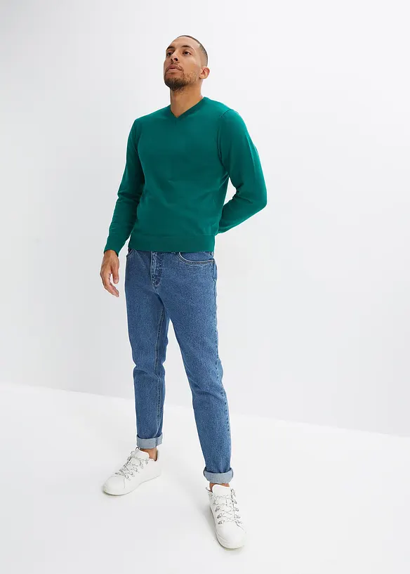 Pull doux en fine maille de coton majoritaire, bonprix