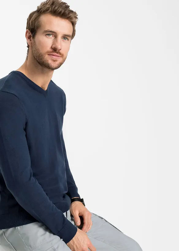 Pull doux en fine maille de coton majoritaire, bonprix