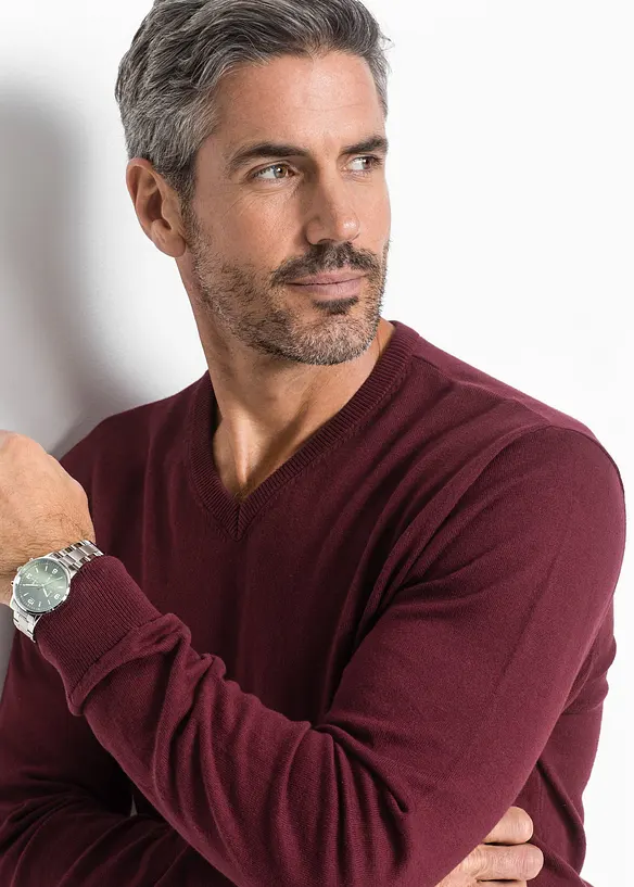 Pull doux en fine maille de coton majoritaire, bonprix