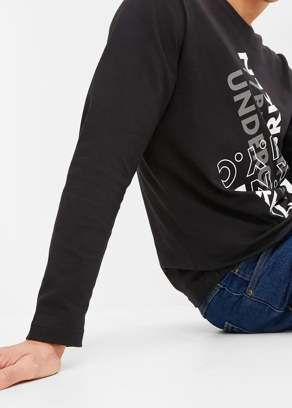 T-shirt manches longues 100% coton, bonprix