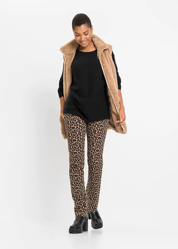 Pull côtelé oversize en viscose mélangée, bonprix