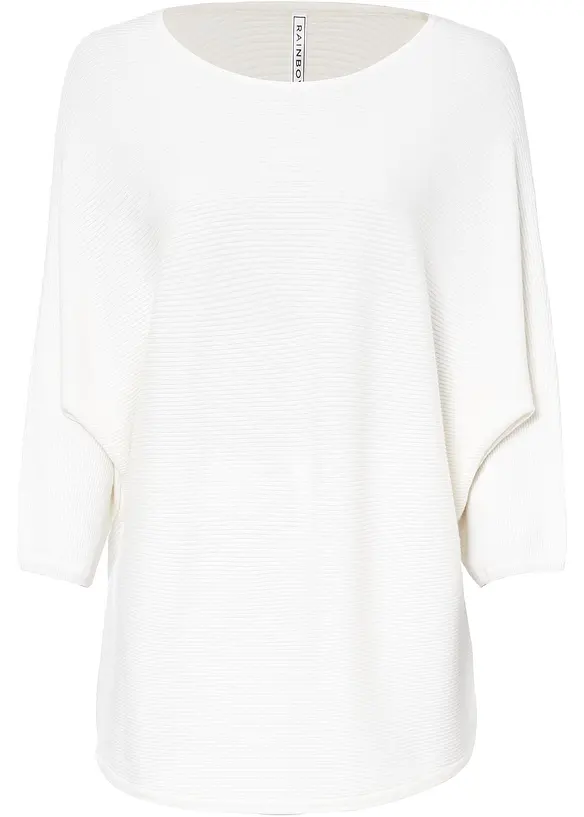 Pull côtelé oversize en viscose mélangée, bonprix