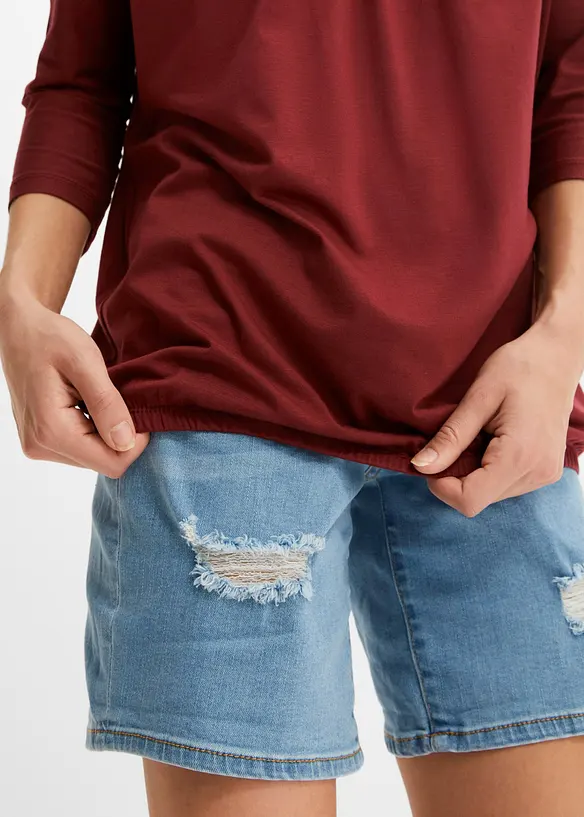 T-shirt oversize en viscose m&eacute;lang&eacute;e, bonprix