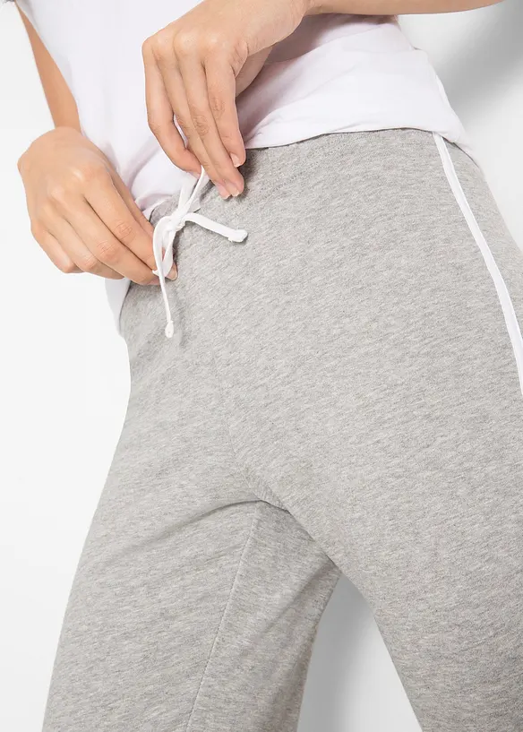 Lot de 2 pantalons en molleton épais 100% coton, bonprix