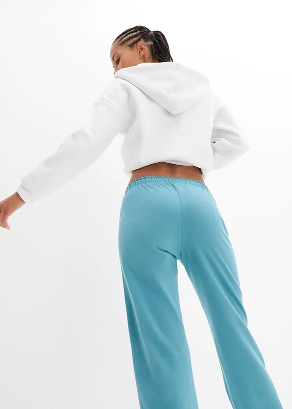 Lot de 2 pantalons en molleton épais 100% coton, bonprix