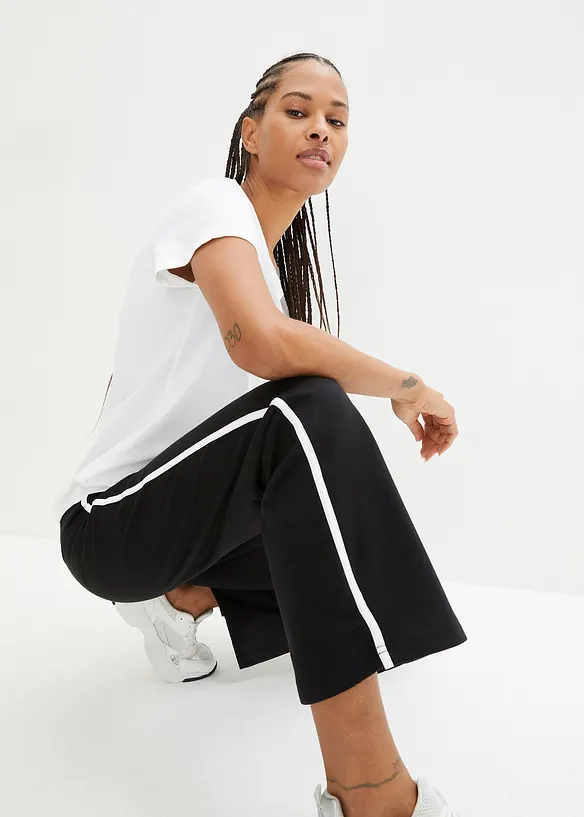 Lot de 2 pantalons en molleton épais 100% coton, bonprix