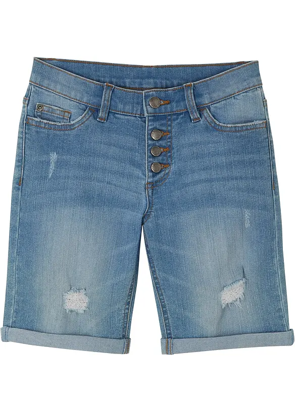 Short en jean extensible taille mi-haute, bonprix