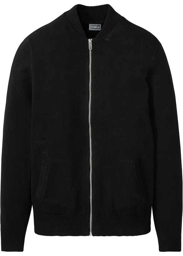 Gilet en maille avec coton recycl&eacute;, bonprix