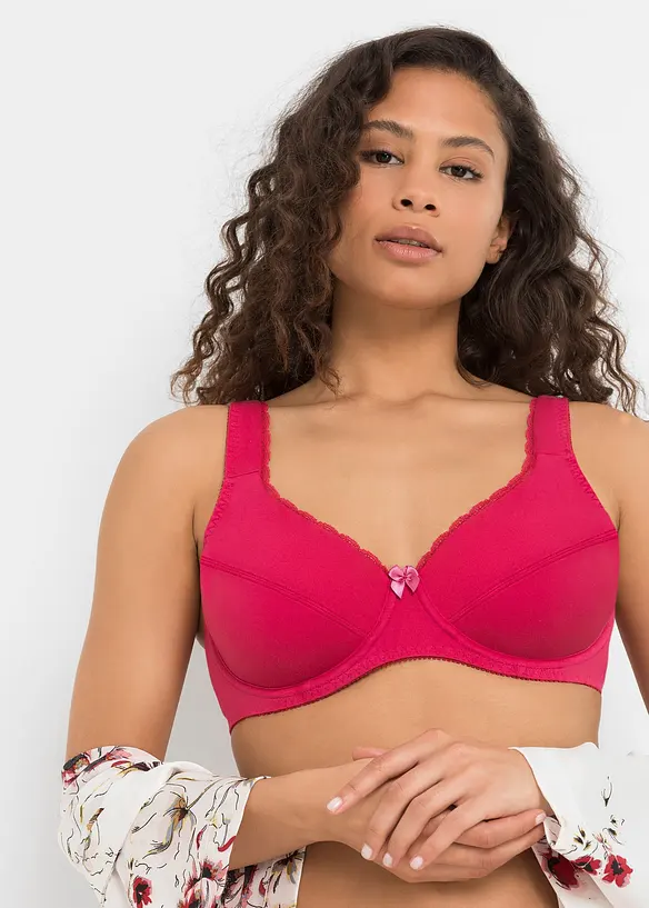 Lot de 3 soutiens-gorge coton à armatures, bonprix