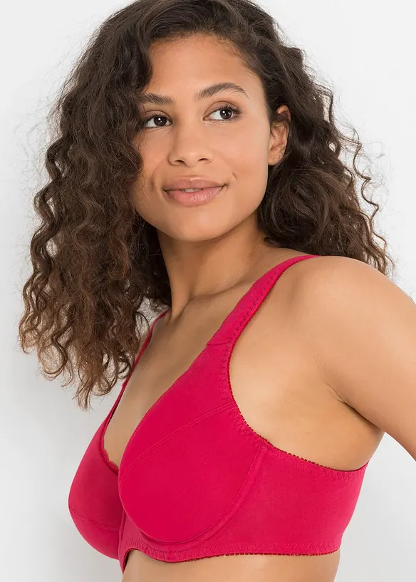 Lot de 3 soutiens-gorge coton à armatures, bonprix