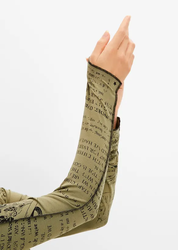 T-shirt manches longues en viscose douce, bonprix