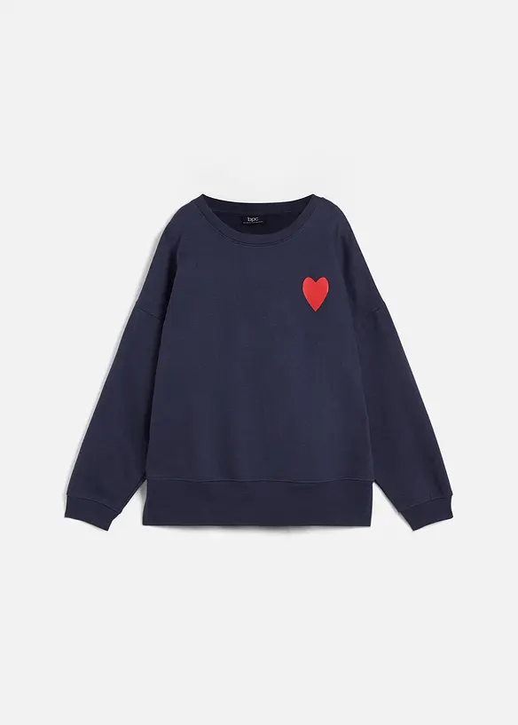 Sweat-shirt oversize en coton, bonprix
