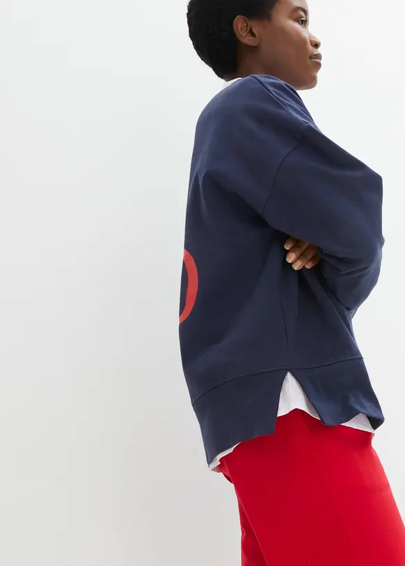 Sweat-shirt oversize en coton, bonprix