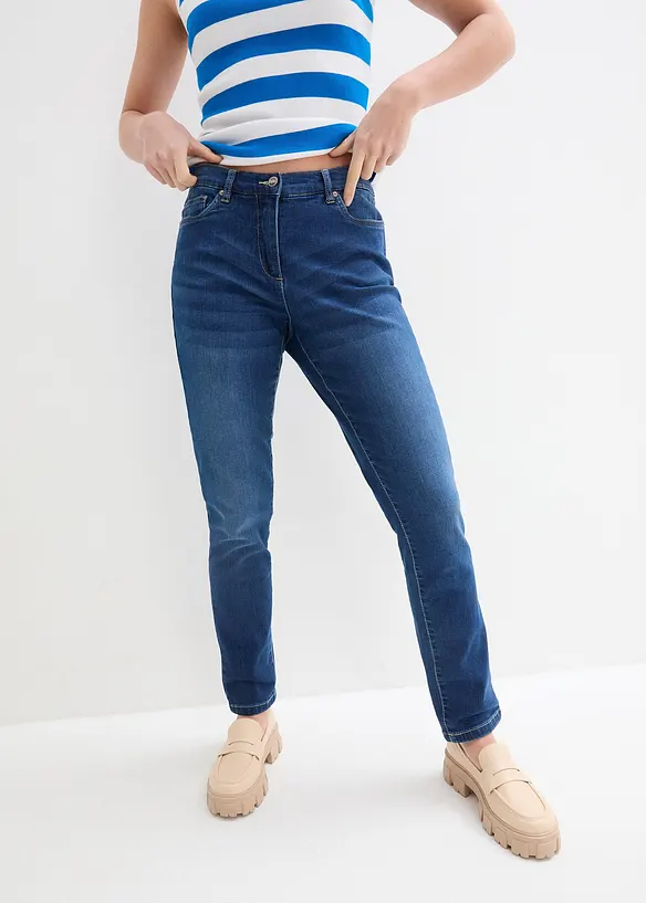 Jean boyfriend taille mi-haute, extensible, bonprix