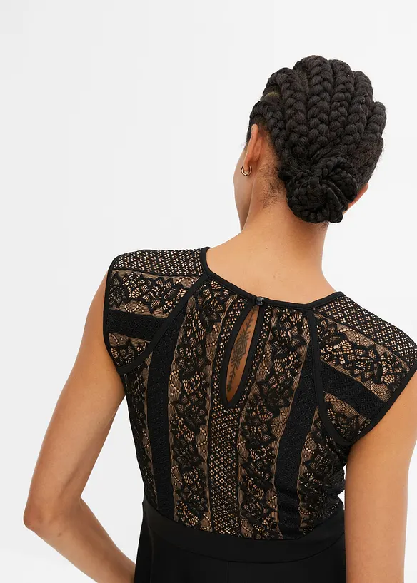 Robe midi à dentelle, bonprix