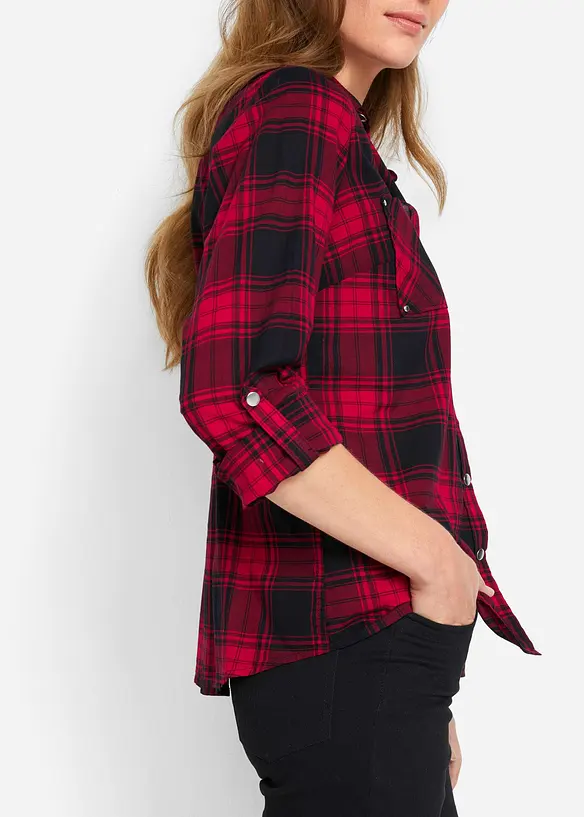Chemisier à carreaux 100% coton, bonprix