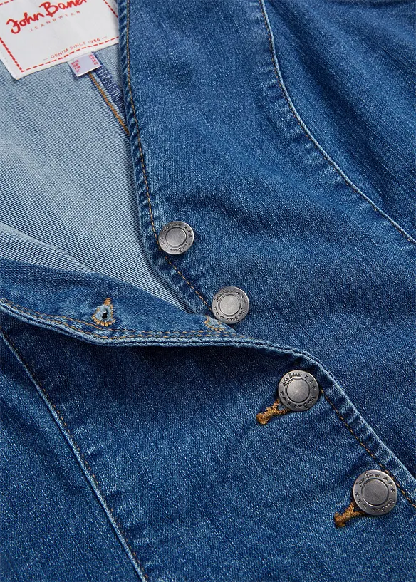 Gilet sans manches en jean extensible, bonprix