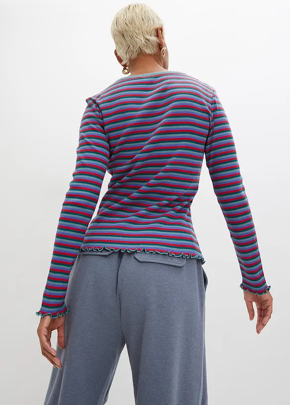 T-shirt ray&eacute; en coton c&ocirc;tel&eacute;, bonprix