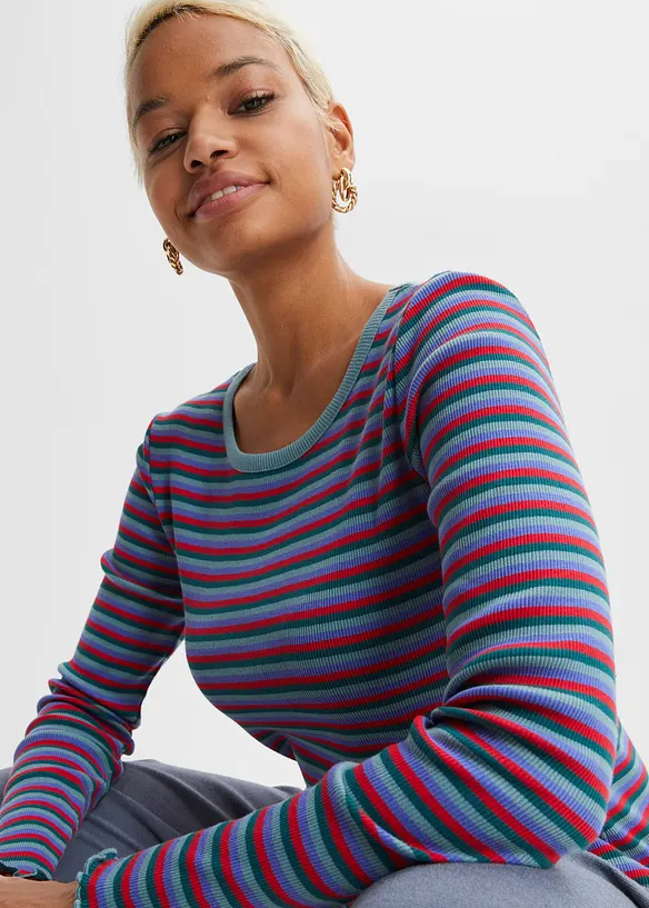 T-shirt ray&eacute; en coton c&ocirc;tel&eacute;, bonprix