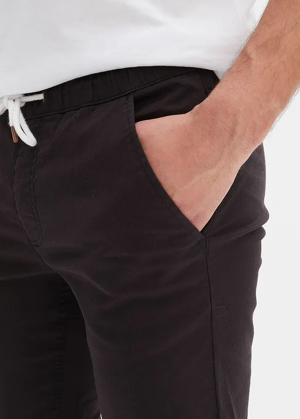 Pantalon droit stretch &agrave; taille &eacute;lastiqu&eacute;e, Regular Fit, bonprix