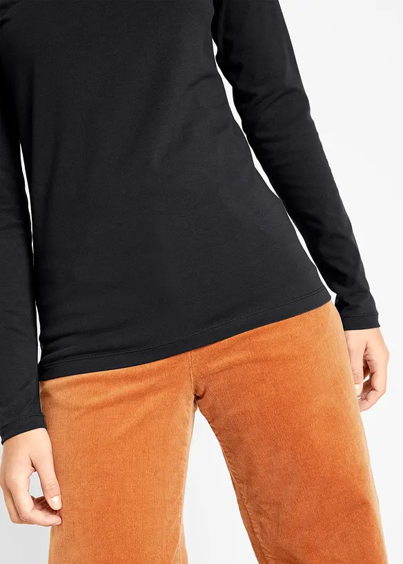 Lot de 2 T-shirts col roulé, bonprix