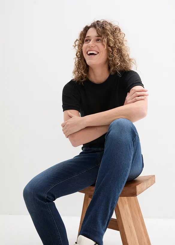 Jegging à taille mi-haute et élastiquée, bonprix