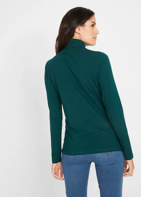 Lot de 2 T-shirts col roul&eacute;, bonprix