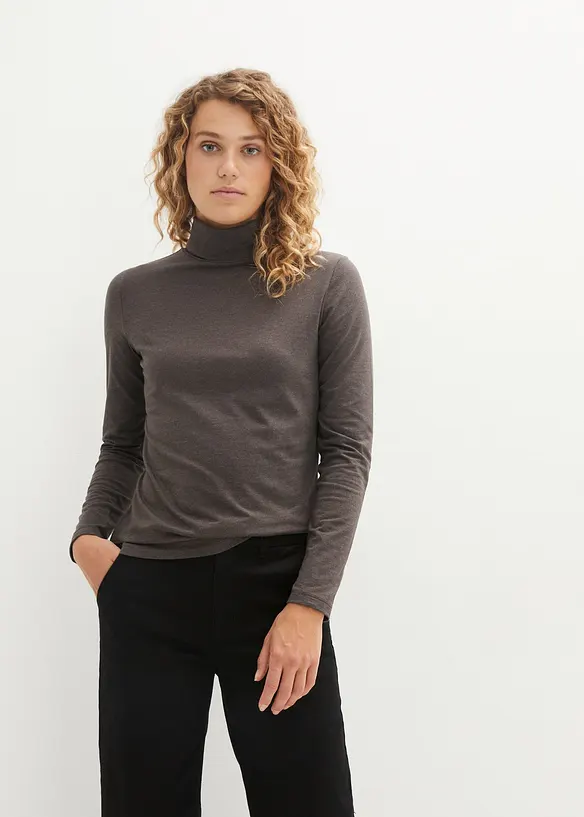 Lot de 2 T-shirts col roulé, bonprix