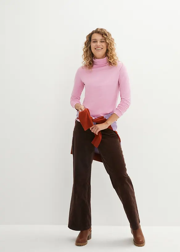 Lot de 2 T-shirts col roulé, bonprix