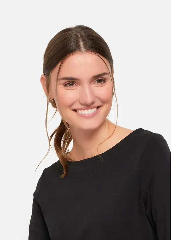 T-shirt manches longues 100% coton, bonprix