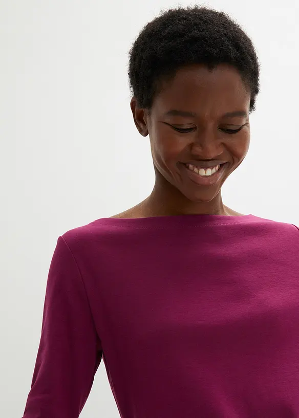 T-shirt manches longues 100% coton, bonprix