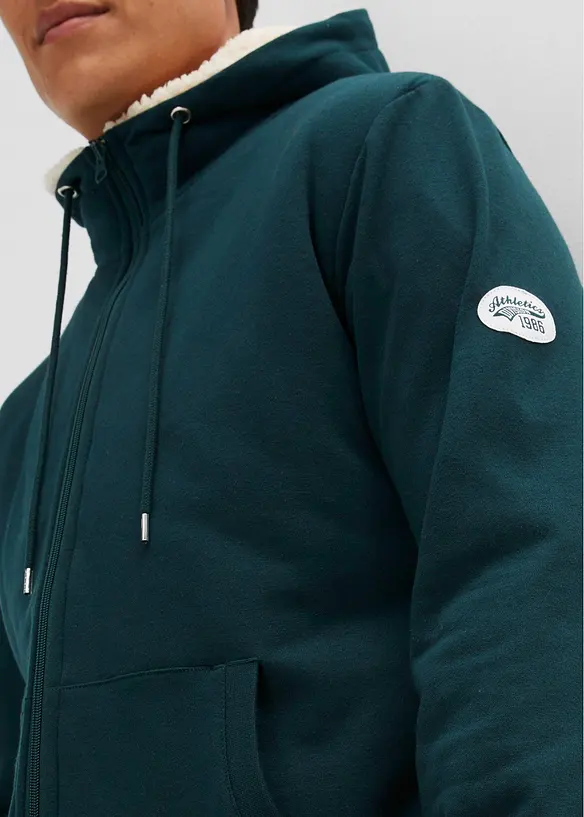 Sweat zippé doublé sherpa, bonprix