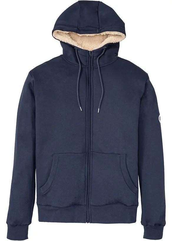 Sweat zippé doublé sherpa, bonprix