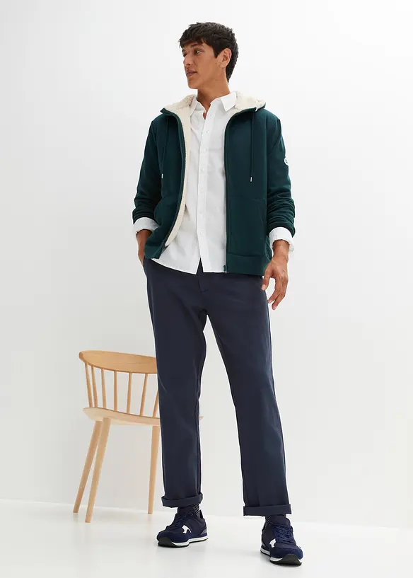 Sweat zippé doublé sherpa, bonprix