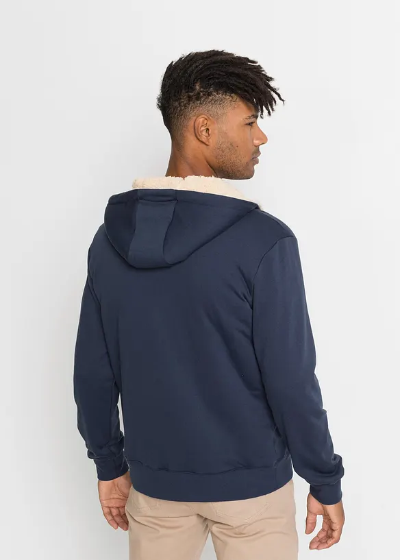 Sweat zippé doublé sherpa, bonprix