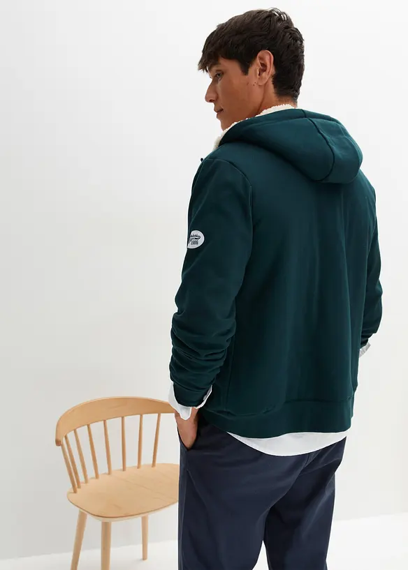 Sweat zippé doublé sherpa, bonprix