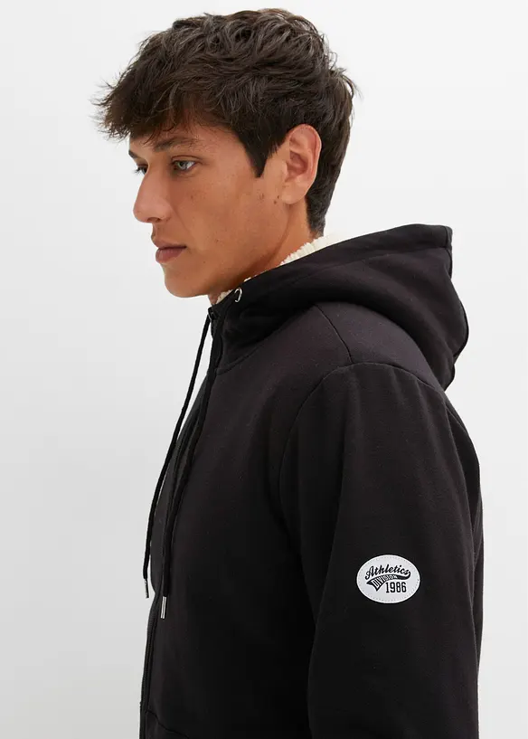 Sweat zippé doublé sherpa, bonprix